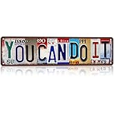 CHCdecor Vintage You Can Do It Street Sign Wall Decor Metal Tin Signs for Bar Home Bedroom Garage,16x4 Inch Aluminium