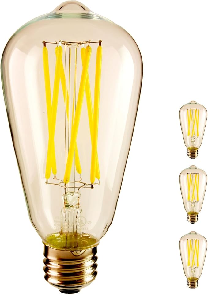 yuurta ST64 Glühlampe LED Filament Glühlampe 6,5 W (entspricht 60 W