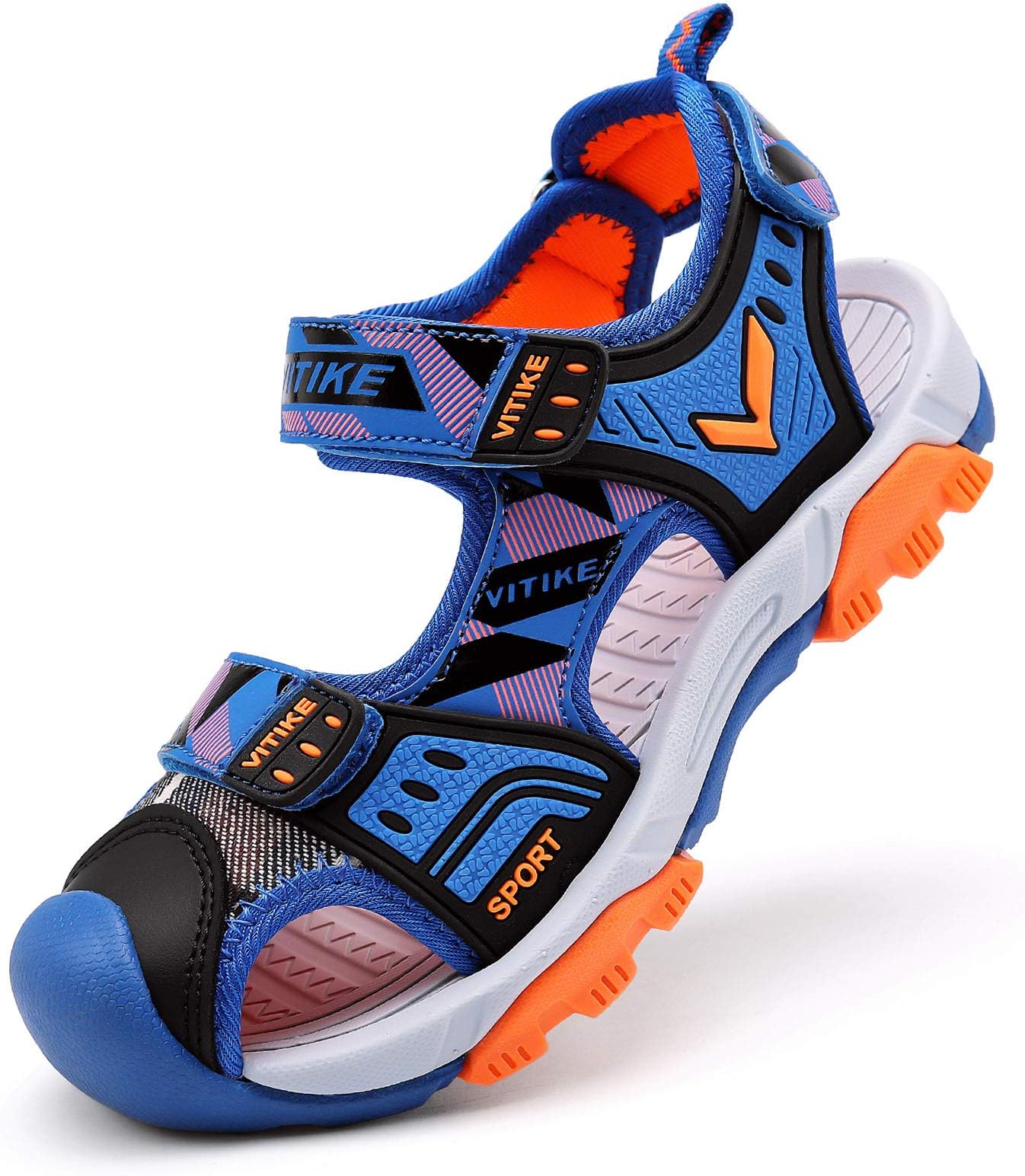 Kids Sandals Closed-Toe Outdoor Sport Sandals for Girls Summer Beach Two Straps Boys Sandals Leather(Toddler/Little Kid/Big Kid)