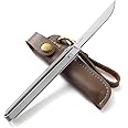 KUQIME Pocket knife for men's, EDC folding knife,broken glass tail vertebrae function, camping folding knife, men's daily camping gentleman knife (grey)