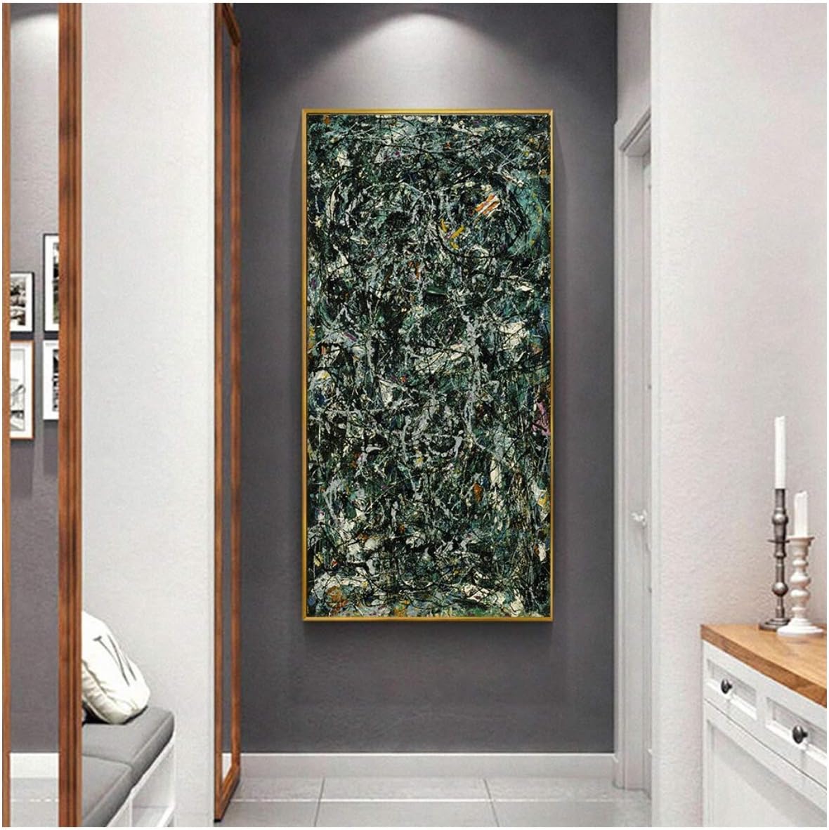Amazon Co Jp Rs大型サイズあり ジャクソン ポロック Jackson Pollock アート キャンバス ポスター 抽象画 幾何学 アクション ペインティング インテリア 美術品 絵画 壁画 落書き 50x85cm No Framed ホビー 通販