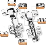 YUNYU 4-Pack Soft Close Mute Hinges Full Overlay Cabinets with Screws view 4