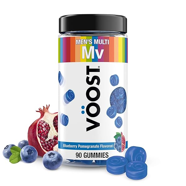 VOOST, MEN’S MULTIVITAMIN GUMMIES, SUPPLEMENT WITH VITAMIN A, B, C, D & ZINC TO SUPPORT MEN’S DAILY HEALTH*, MEN’S CHEWABLE VITAMIN, BLUEBERRY POMEGRANATE FLAVORED, 30 DAY SUPPLY – 90 COUNT