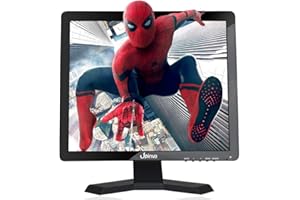 AMIPH 15 Inch HD LCD Security Monitor HDMI VGA & BNC Input Build in Speaker Audio Video Display Computer PC Monitor for CCTV DVR Home Office Surveillance Optional Mount