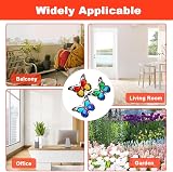 OFFCUP 3 Pack Metal Butterfly Wall Decor Wrought Iron Colorful Outdoor Art view 5