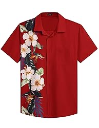COOFANDY Mens Tropical Button Down Shirts Short