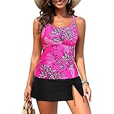 Daci Womens Tankini Swimsuits with Skirt - 2 Piece Tummy Control Bathing Suits Modest 2025 Swimwear