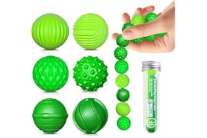 PITCOTT Silicone Magnetic Balls Fidget Toys for Adults,6-Pack Stress Relief Sensory Toys for Autism ADHD Anxiety,Fun Textures Gadgets,Office Desk Toy,Stocking Stuffers for Women Men Gift