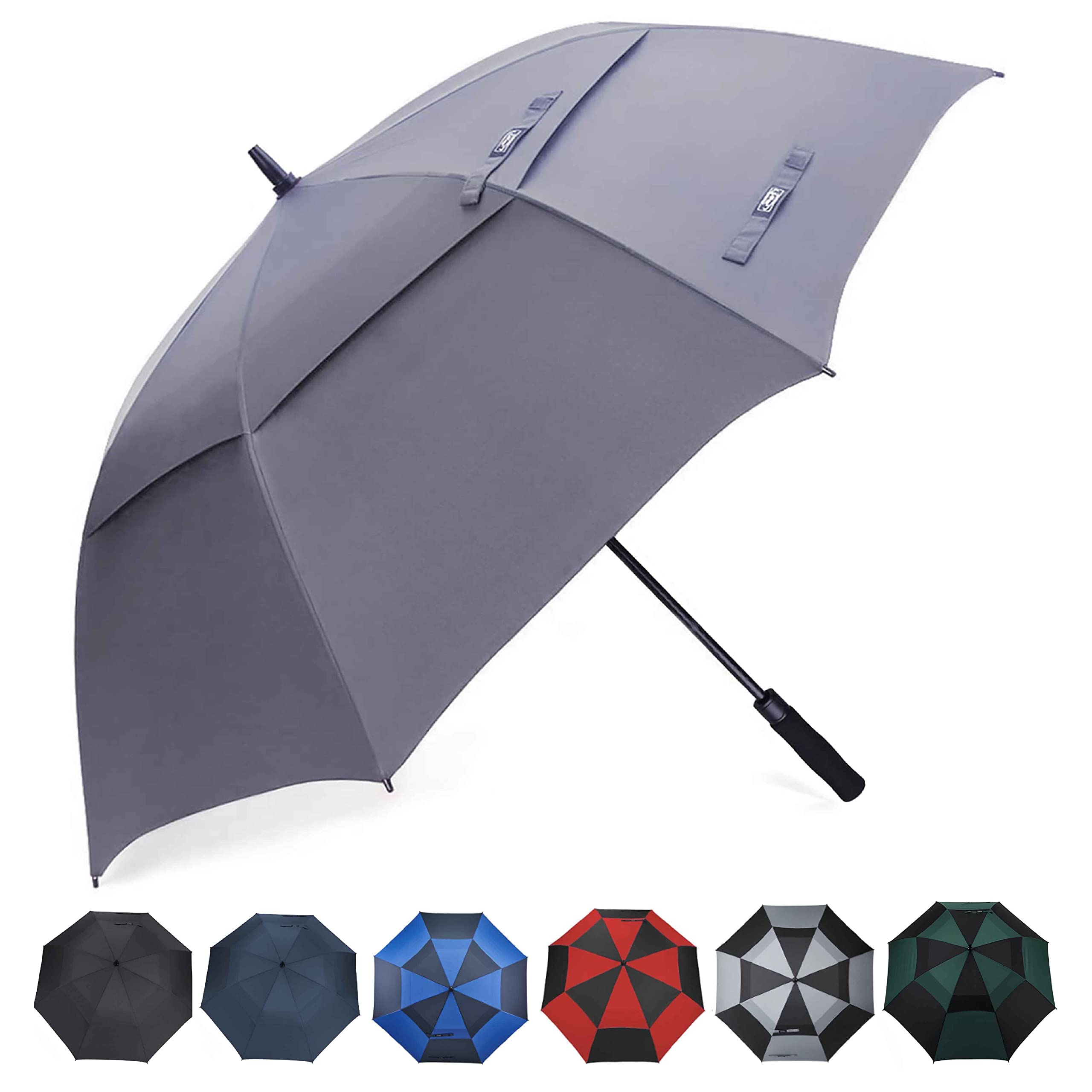 G4Free 55/63/69/72/80 Inch Golf Umbrella Windproof Double Canopy Extra Large Plus Size Automatic Open Waterproof Umbrellas