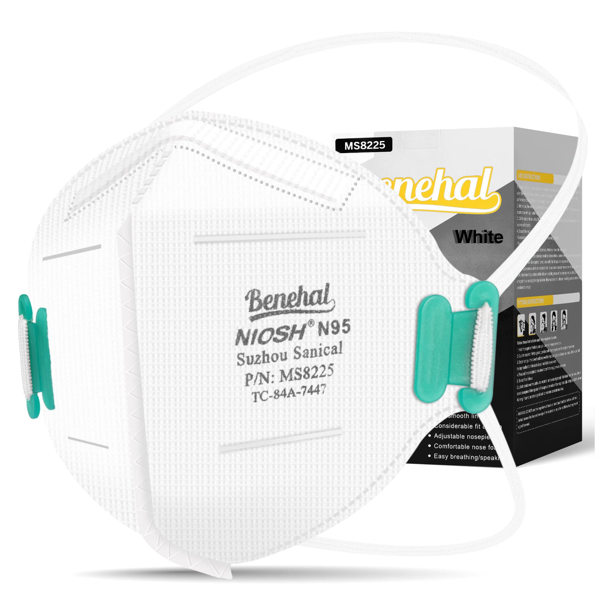 Photo 1 of *** NEW FACTORY  **** N95 Face Mask 30 Pack, NIOSH Certified N95 Disposable Respirator 5-Ply Safety Breathable Face Masks, Filter Efficiency 95% Adjustable Comfortable Protection Against PM2.5 Dust for Adult Men Women