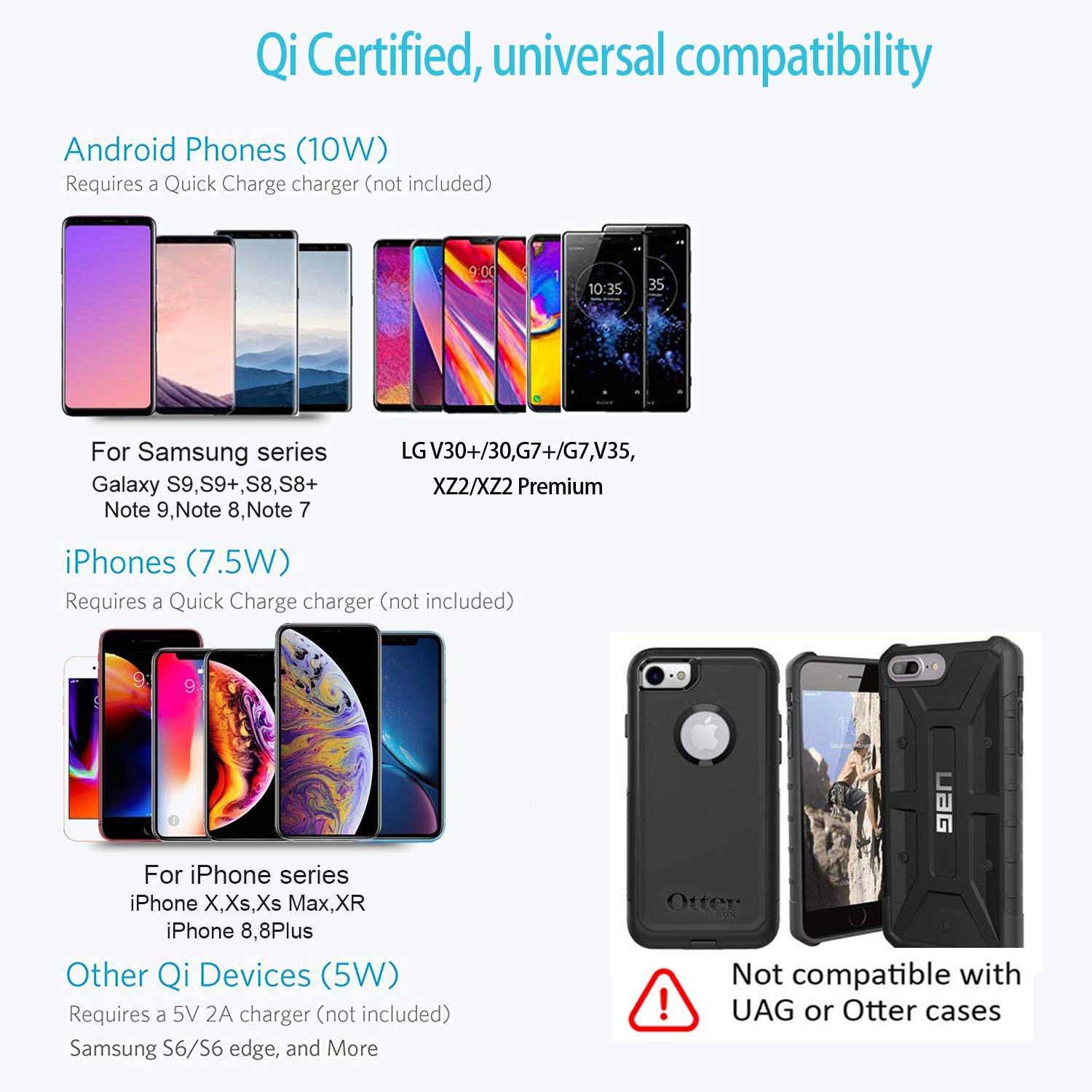 Wireless Car Charger Mount, iREIZTEC Car Holder W/ Wireless Charger Gravity Air Vent Phone Mount 10W Fast Charger for Samsung Galaxy S9 S9 S9+ S8 S8+ S7/S7 Edge Note 8 & Standard Charge iPhone X 8/8 Plus