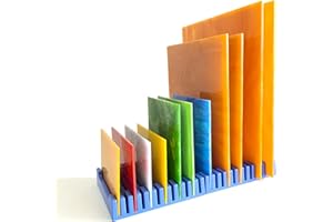 Stained Glass Storage Rack, Stained Glass Holder, 12 Slots (Blue, 2-Pack)