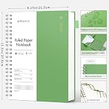 EMSHOI A4 Notebook 300 Pages Wirebound 100gsm Green 21x28.5cm view 2