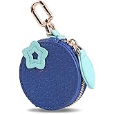 XSUIOY Orange Fruit Coin Purse Keychain Bag Charm, Mini Leather Coin Purse & Pouch Airtag Holder Keychain, Kawaii Bag Charms for Handbag, Tote, Keys, Airtag, Gifts for Girls & Women
