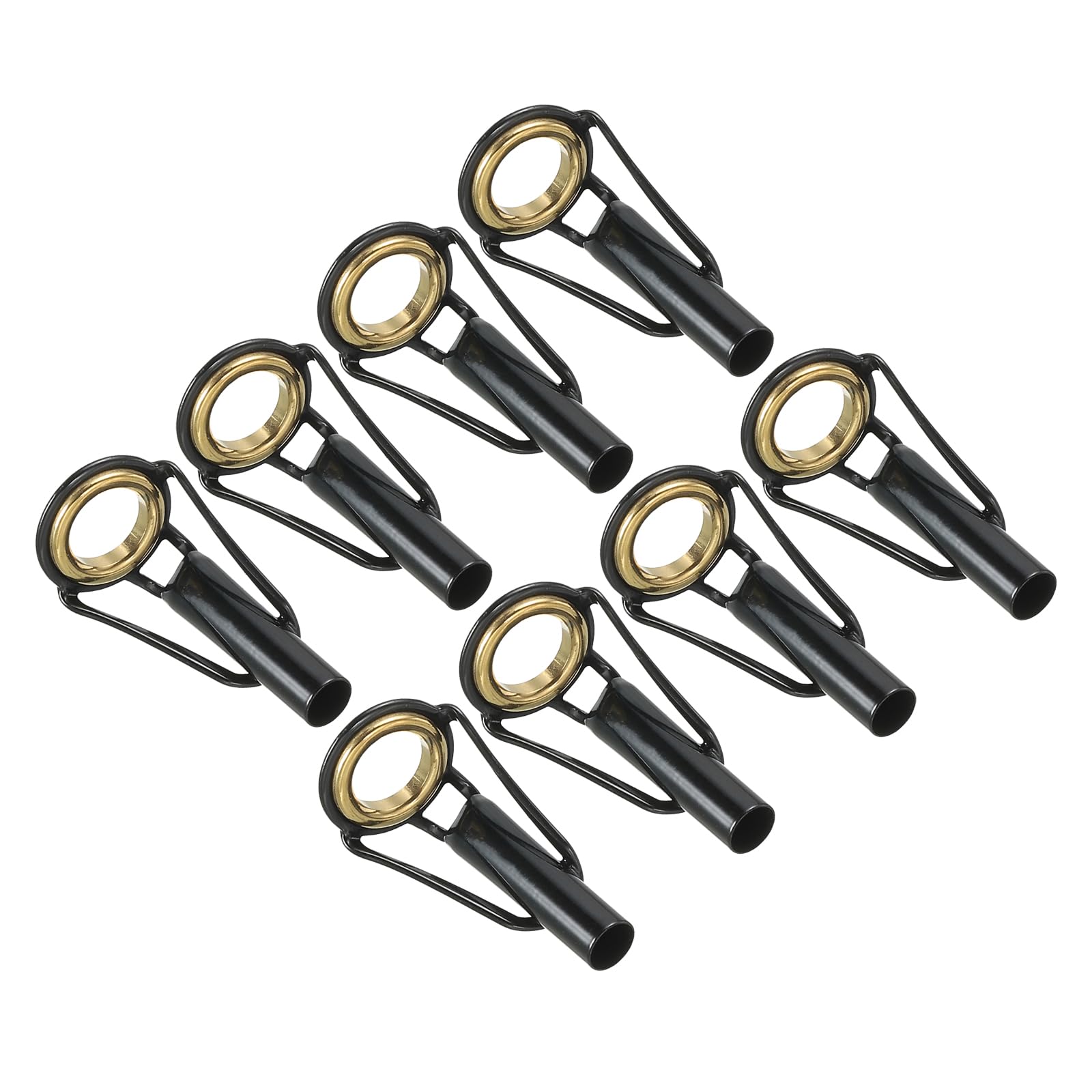 PATIKIL 4.2mm Fishing Rod Tip Repair Kit, 8pcs Stainless Steel Pole Ring Guide Replacement for Saltwater Freshwater Fishing, Golden