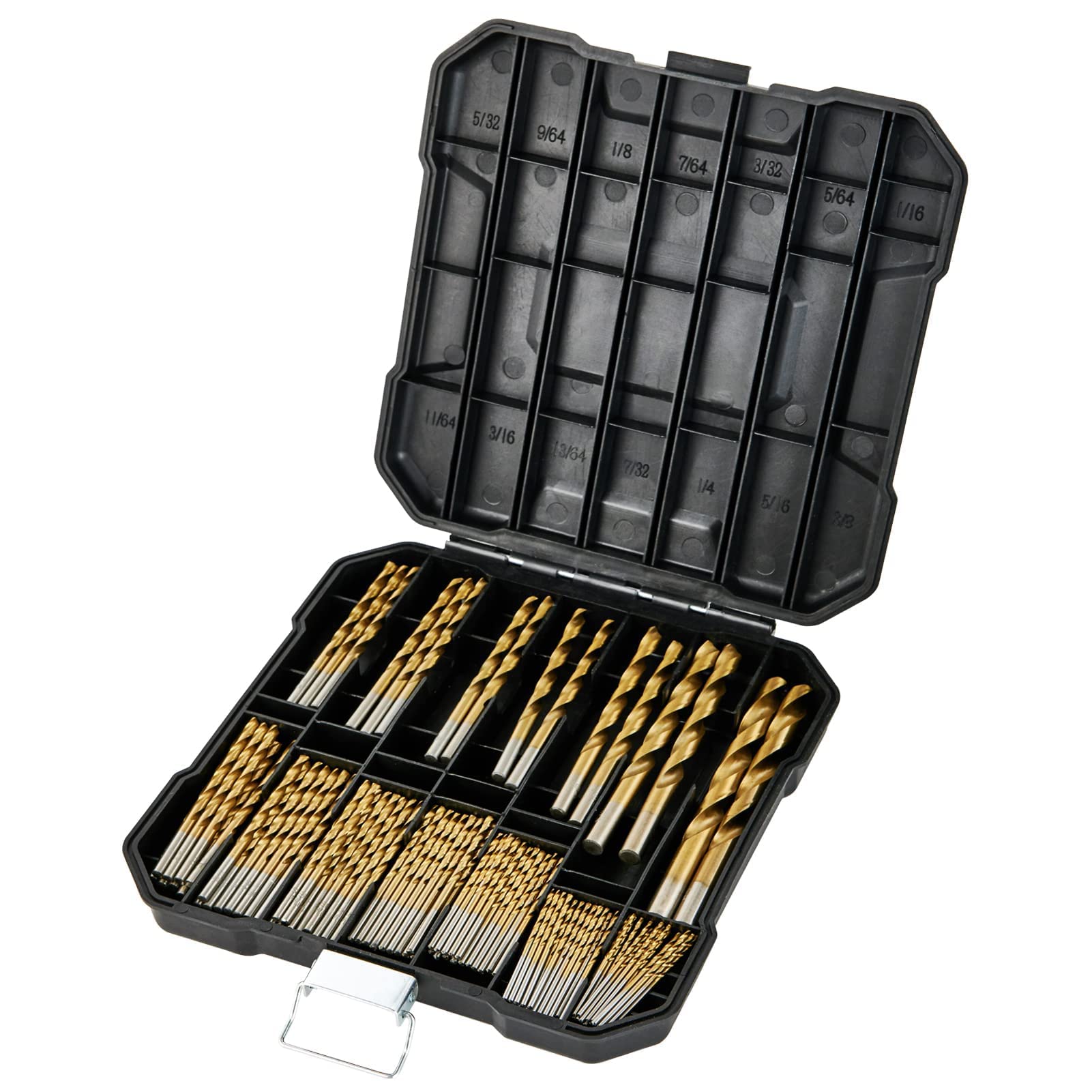 99 PCS Twist Drill Bit Set, 135° Tip & Hex Shank Jobber Twist Drill Bits Size from 1.5mm up to 10mm for Drilling in Wood/Plastic/Fiberglass (99PCS + Plastic Case)