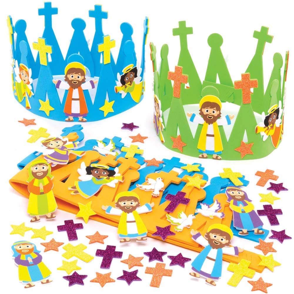 Baker Ross Holy Week Crowns - Pack of 3, Christian Easter Crafts for Kids (AX815)
