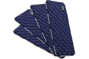 Harrison Howard Medicine-Retaining Shock-Absorbing Pressure Sores Prevention Quilted Leg Wraps for Horse Set of 4-Navy L