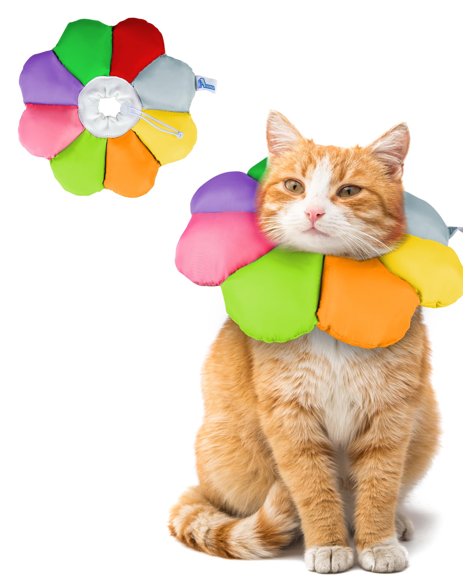 Photo 1 of ANWA Cat Cone Collar Soft, Waterproof Cat Recovery Collar, Adjustable Soft Cone for Cats After Surgery