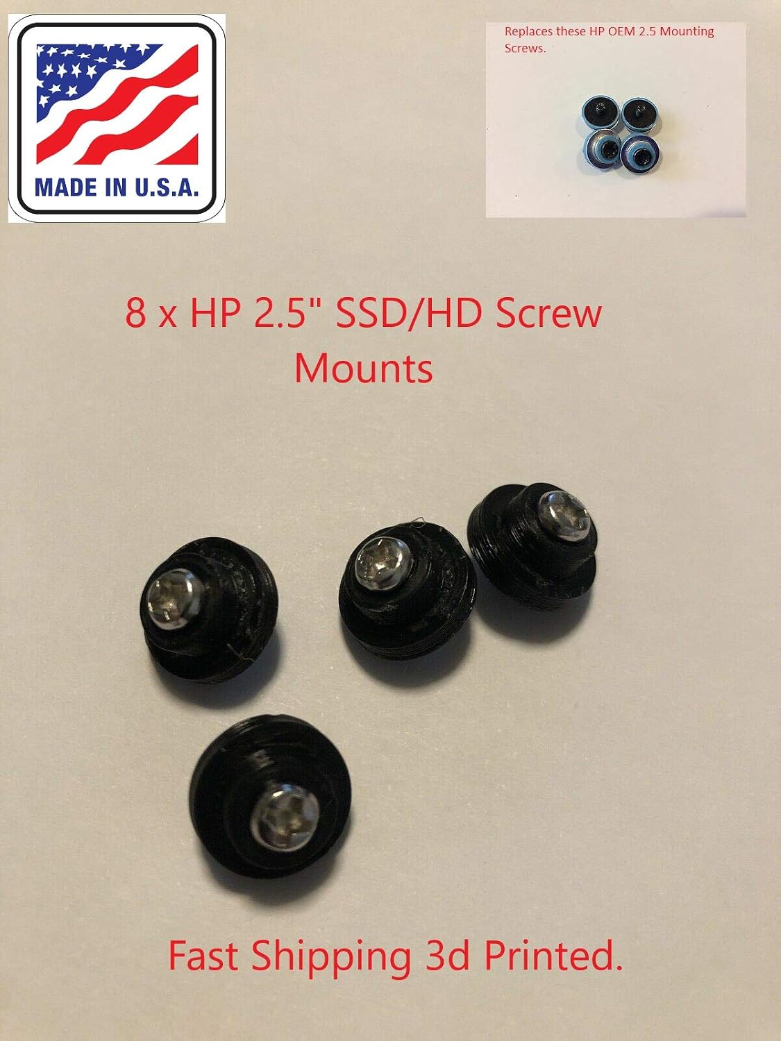 Lot Of 16 HP 3.5" Hard Drive Mounting Screws - For EliteDesk 705/800, ProDesk 400/600 (Used) 11 thumbnail image