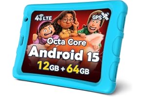 Topsand 8 Inch Android 15 Tablet with Sim Card Slot Uncloked, Cellular Tablet Phone with 4G LTE, Octa Core,12GB RAM 64GB ROM 