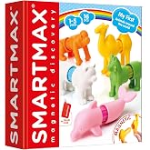 SmartMax My First Animals Around the World - Magnetic Set Ages 1-5 | Build 5 animals from around the world! | Playmat + carry bag | Big pieces for little hands | Mix &amp; match silly hybrids!