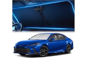 MAGNELEX Windshield Sunshade for Toyota Camry 2025-2026 LE/XLE/SE/XSE/Hybrid - Innovative No-Light-Pass Technology, Mirror Cut-Out, Blocks 99% UV Rays, Fade-Resistant, Easy-Fold Camry Windshield Sun Shade
