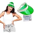 Retro Clear Colored Plastic Sun Visors Hat - Casino Dealer Poker - Beach Sunhat Tennis Golf Outdoor Sports Visor for Women