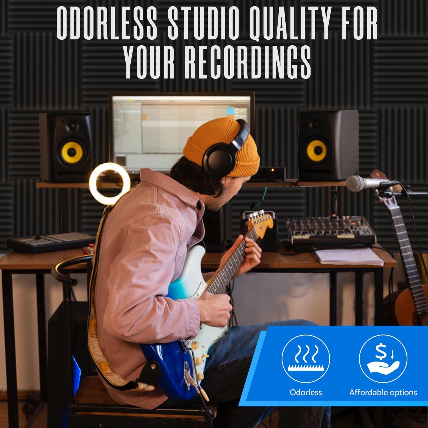 Mua Knightsacoustic 52 Pack Acoustic Foam Panels 1 X 12 X 12 Inches ...