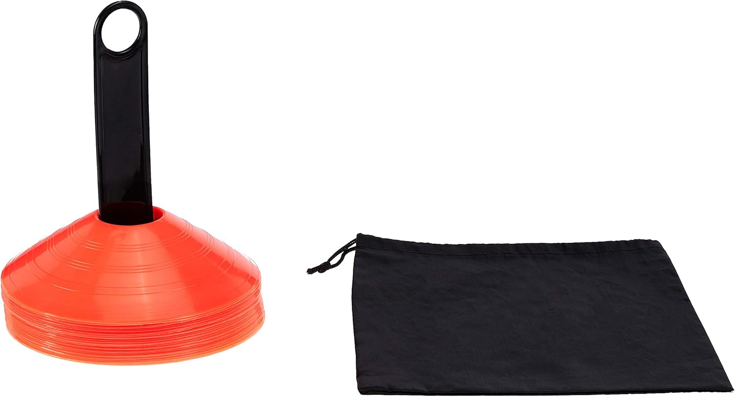 Basics Soccer Starter Set - 3 Balls, Air Pump, 12 Kids Practice Jerseys, 20 Cones, and Carry Bag : Sports & Outdoors