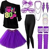 GDXINYES 80s Outfits for Women The 80's Costume Accessories for Women 1980s Costume 22 Pcs 80s Party Halloween outfits