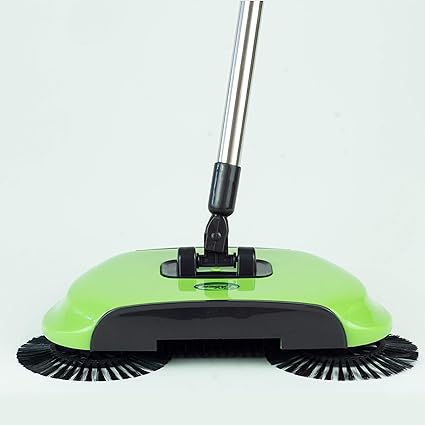 Aqua Kehrbesen Kehr Besen Maschine Mit 3 Bursten Die In Bewegung Automatisch Kehren 360 Einfach Anzuwenden Kehrbesen In Grun Camping Zuhause Kehr Besen Einfach Und Bequem Amazon De Kuche Haushalt