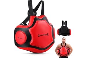 Professional Chest Guard Vest - Thickened EVA Protection for Boxing, Taekwondo, Muay Thai | Adjustable Strap (18.8x33 inch) S