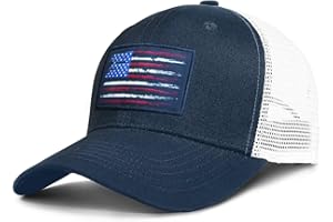NAICISSISM American Fish Flag Trucker Hats - Fishing Gifts for Men - Outdoor Snapback Fishing Hats Perfect for Camping and Daily Use