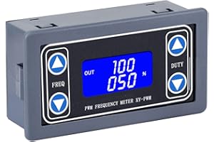 CenryKay Adjustable Signal Generator,PWM Pulse Frequency Duty Cycle Rectangular Wave Square Wave Signal Generator DC 3.3-35V 5-30mA LCD Display Module