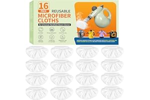 NXPPYY 16 Pack Steam Cleaner Attachments Compatible with Bissell Steam Shot, Wagner, McCulloch, Comforday, PurSteam, etc -Reusable Washable Microfiber Steam Cloth Accessories for Handheld Steam Cleaner