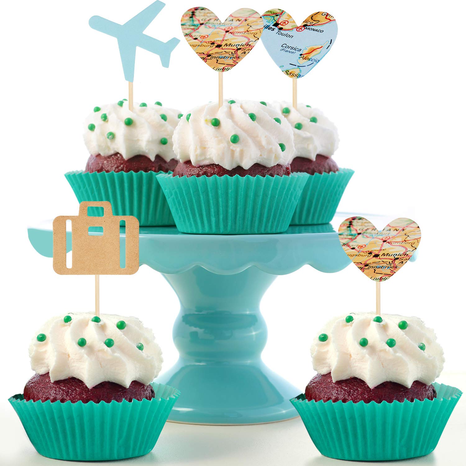 Napravi Rs Decorations Decorations Et Accessoires De Fete Pour Enfants Amosfun 30pcs Cupcake Topper Davion Gateau Toppers Dessert Pics Avion Decoration Pour Enfants Fete Danniversaire Baby Shower
