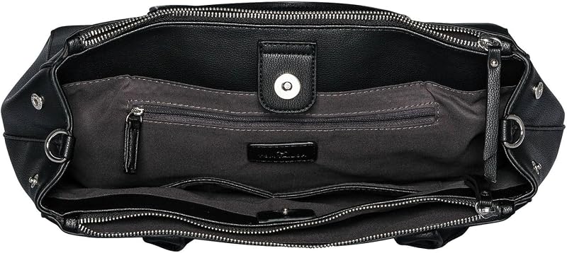 Roma, Borsa Shopper Donna, Nero (Black), 36x14x27