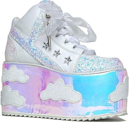 rainbow cloud platform shoes