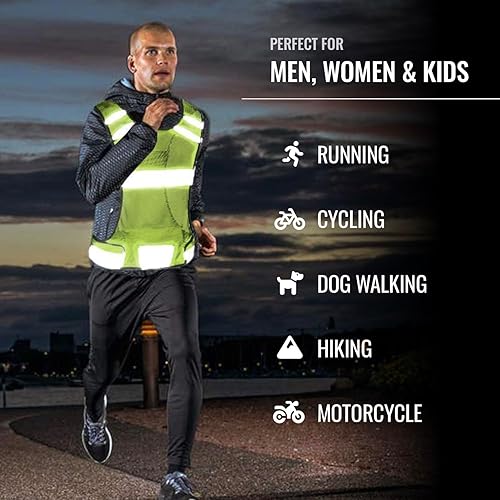 Reflective Running Vest Women's Adjustable Running Lightweight