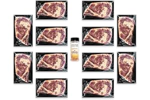 Nebraska Star Beef Prestige Steaks - 12 Packs with Signature Seasoning (12-10oz Ribeyes)