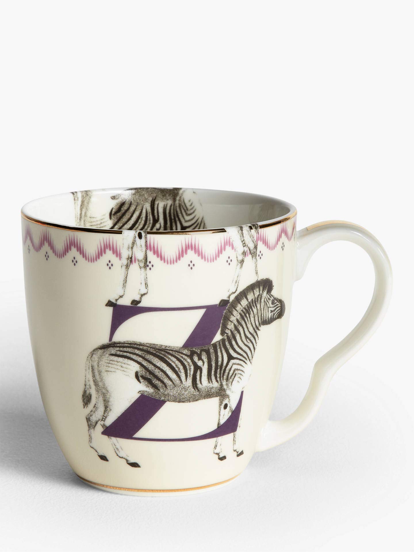 Yvonne Ellen Alphabet Mug Z, Bone China