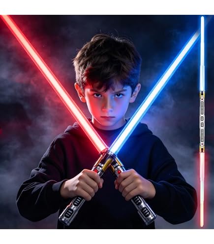 Amazon.com: Light Up Sabers, 2 in 1 Dual Saber with Fx Sound