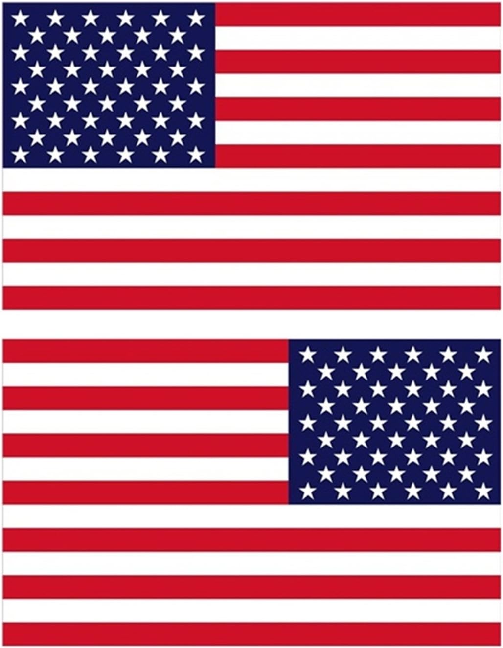 GrandSiri 2 Pcs Top Level Fashionable American Flag Sticker Sign USA Vinyl Window Tactical Stick Car Bumper Size 10" x 5.5"