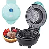 Dash DMWBM100GBAQ04 Mini Waffle Maker for Breakfast, Burrito Bowls, Ice Cream and Other Sweet Deserts, Recipe Guide Included,