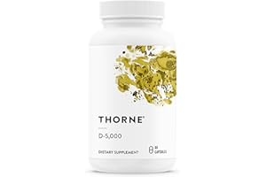 THORNE - Vitamin D-5000 - Vitamin D3 Supplement - Support Healthy Bones, Teeth, Muscles, Cardiovascular & Immune Function* - NSF Certified for Sport - Gluten-Free, Soy-Free - 60 Servings