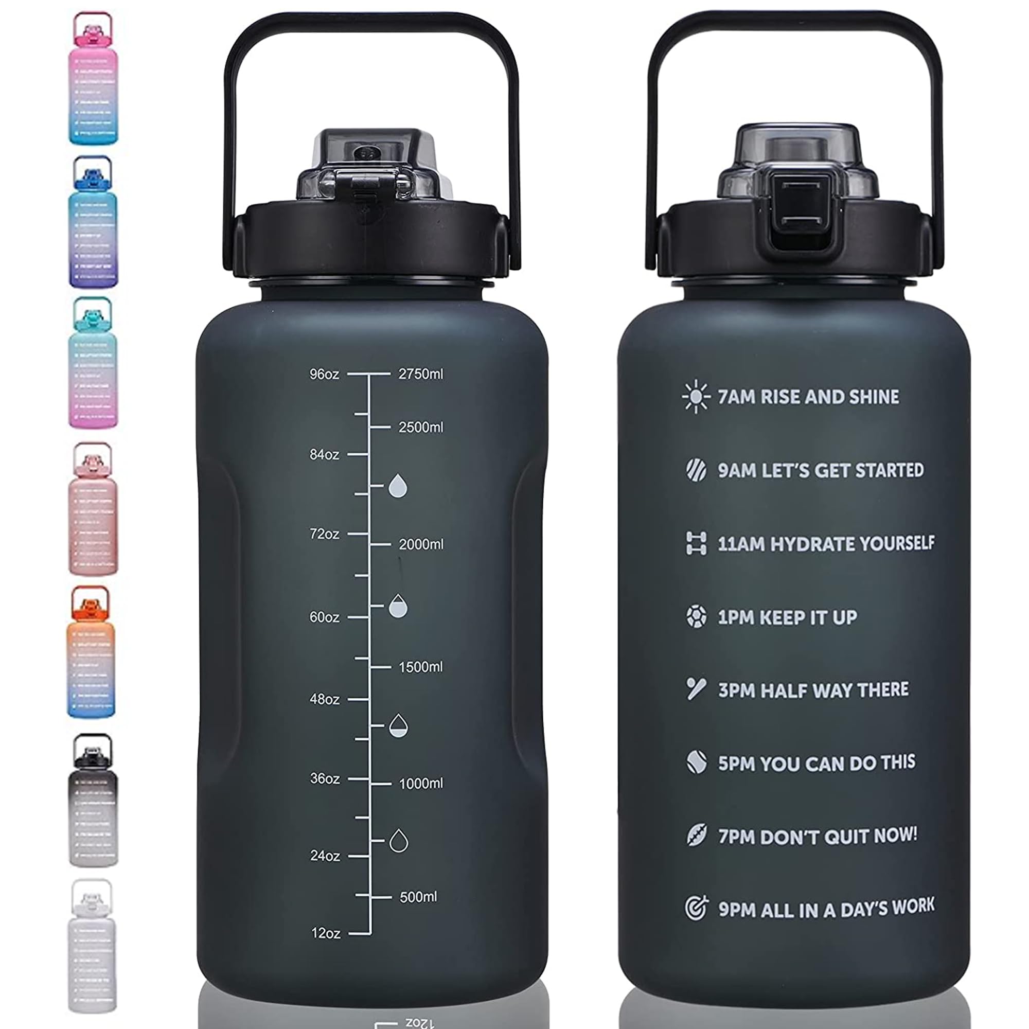 ST-YIBEN 100oz Large Motivational Water Bottle with