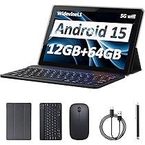 Androidタブレットアクセサリー Coopers Tablet With Keyboard Mouse Tablet 2 in 1 Tablet with Keyboard Case Mouse Stylus, 10
