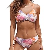CUPSHE Women's 2 Piece Bikini Set Back Braided Straps with Reversible Bottom