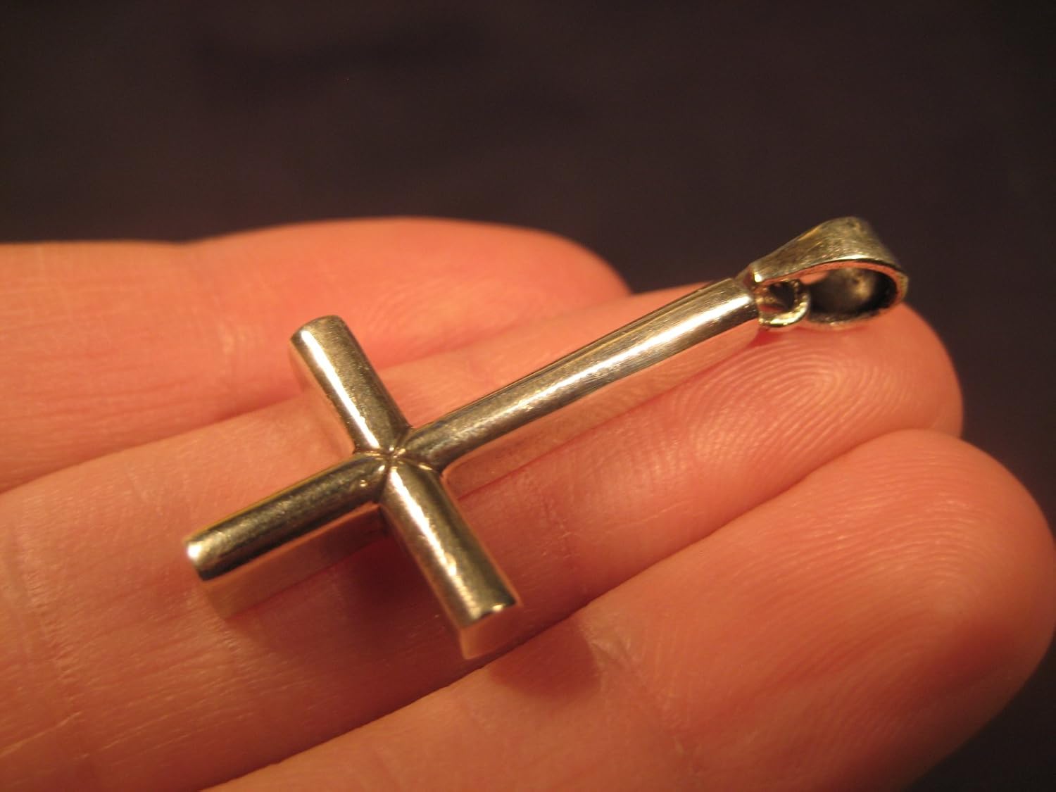 925 Silver inverted Petrine Cross Saint Peter or Satanic Pendant A18  Necklaces foretadrenaline.com